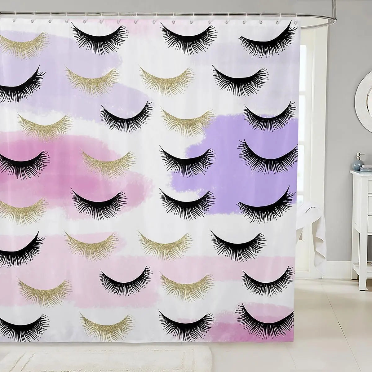 Feelyou Fun Bow Tie Bow Pink Cute Goose Shower Curtain, 1-Piece Waterproof Polyester Bathroom Accessory, for Gym, School Bathtub Stall, 72"x72" Home Bathroom Decor