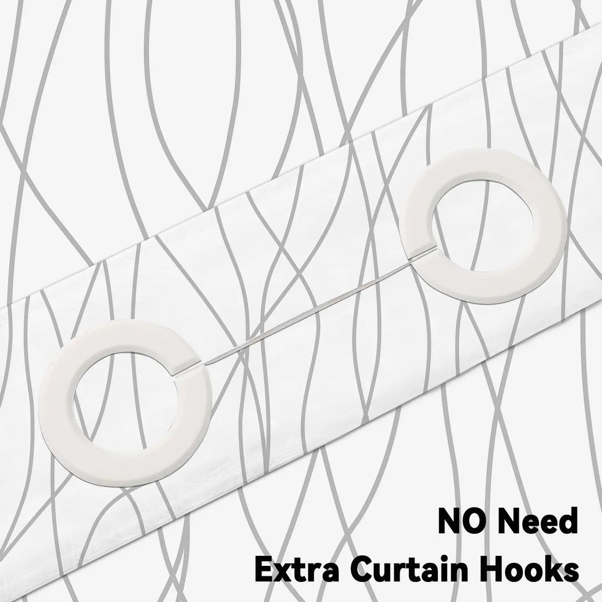 Minimalist Line Pattern Abstract Waterproof Decorative Shower Curtain, Bath Curtains Shower, Bathroom Decor, Home Essentials