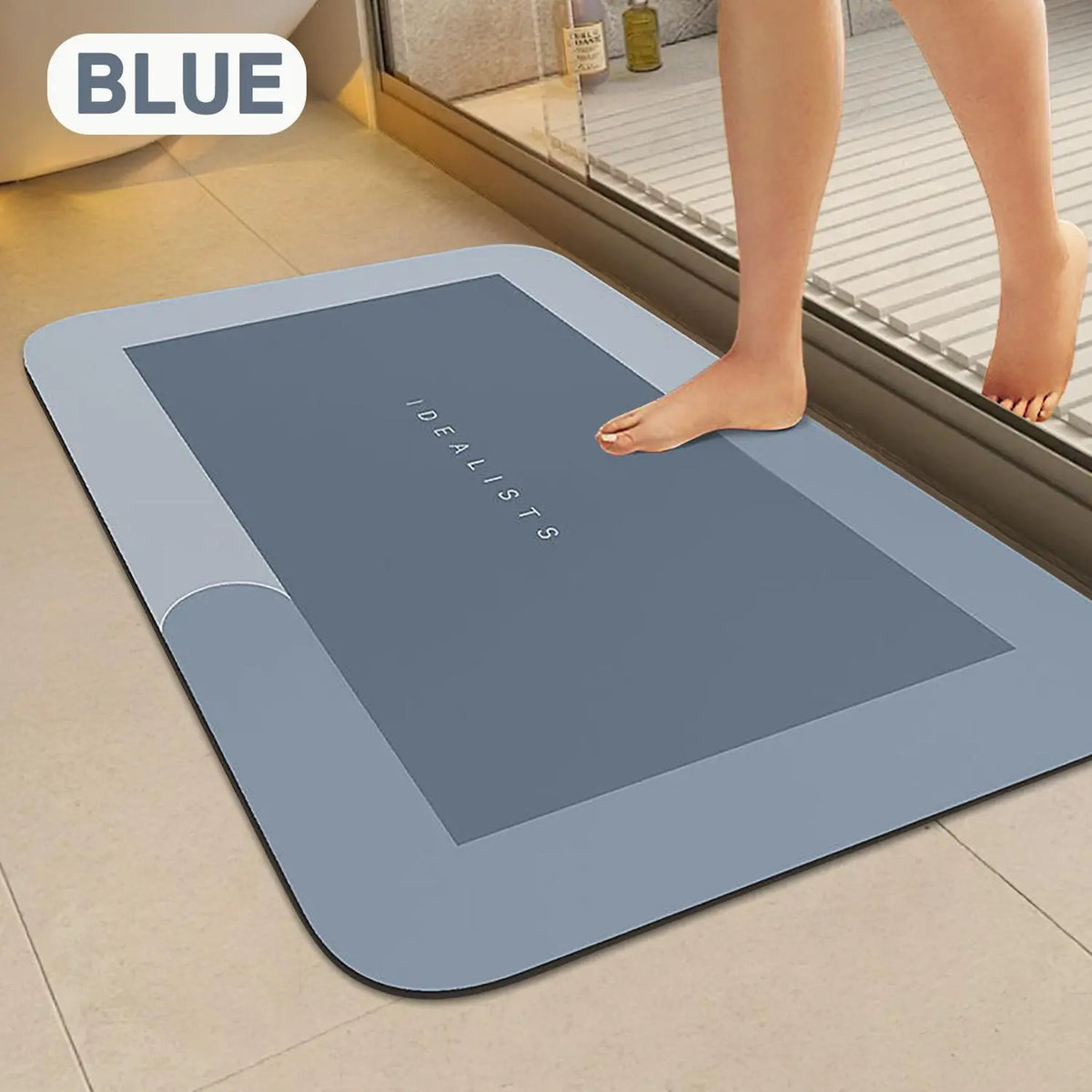 Modern Rectangle Diatomaceous Earth Bath Mat - 2 Sizes, 25mm, Rubber Backing, Non-Slip, Super Absorbent, Quick-Dry, Machine Washable, Ideal for Bathroom & Kitchen Doorway, Diatomaceous Earth Mat, Quick Drying Mat