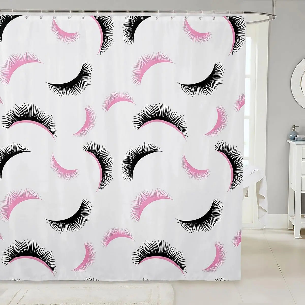 Feelyou Fun Bow Tie Bow Pink Cute Goose Shower Curtain, 1-Piece Waterproof Polyester Bathroom Accessory, for Gym, School Bathtub Stall, 72"x72" Home Bathroom Decor