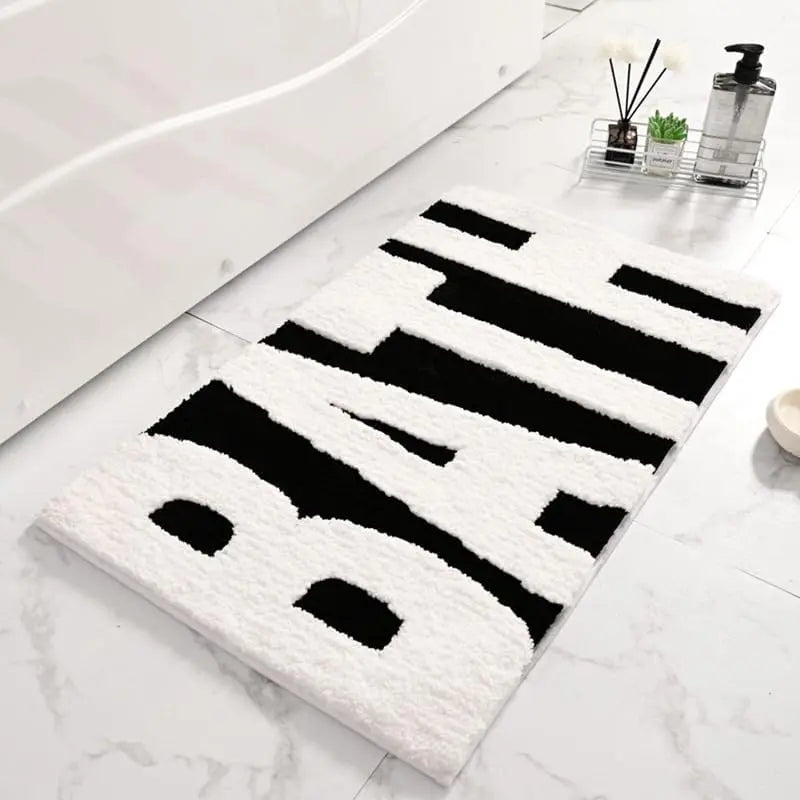 You Look Good Bath Rug, Fun Bathroom Rug,Black Bathroom Rugs Cool Rugs for Bedroom Non Slip Microfiber Plush Cool Mat for Bedroom Washable Absorbent for Bathtub 21"x25"