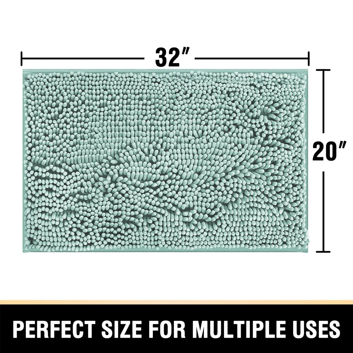 H.VERSAILTEX Bathroom Rugs Bath Mats for Bathroom Non Slip Luxury Chenille Bathroom Runner Rug Extra Soft and Absorbent Shaggy Rugs Washable Dry Fast Area Carpet Mats tiktokshopspringglowup Non Slip Microfiber Home Goods