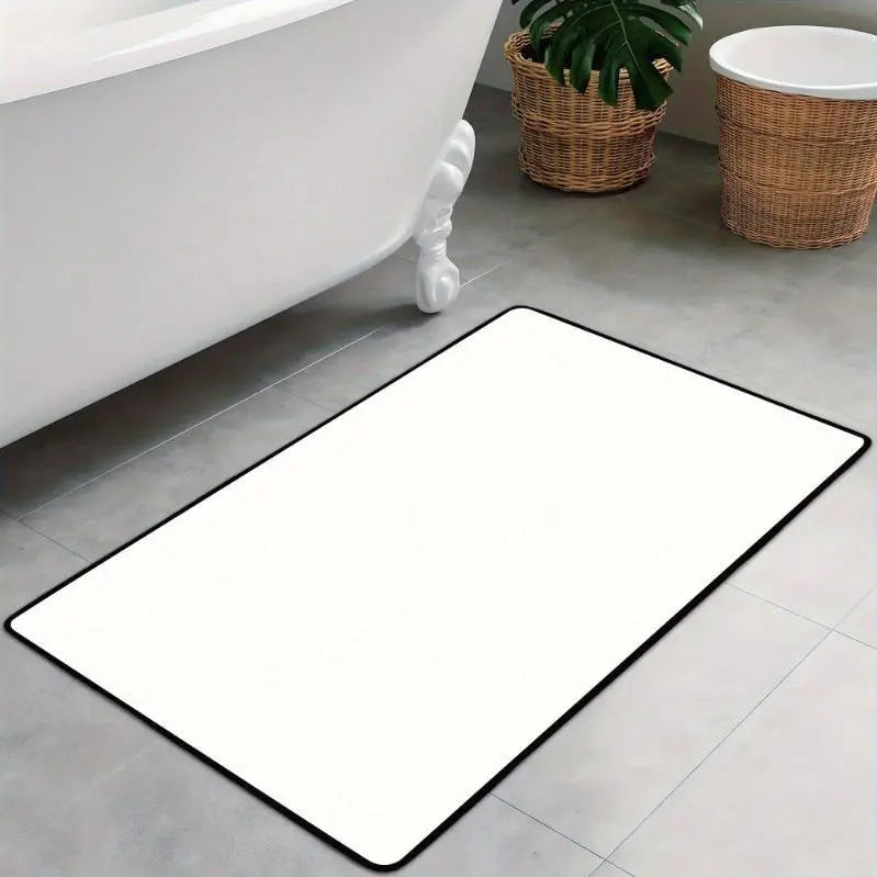 1pc Teal Green Rectangular Tropical Mermaid Print Diatomaceous Earth Bath Mat - Non-Slip, Quick-Dry, Absorbent, Ocean Themed Bathroom Decor, Ideal Gift for Mermaid Lovers