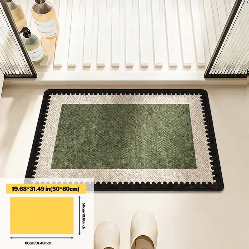 Bathroom Mat, Breathable Quick-Dry Fiber, Non-Slip Bottom, Suitable for Bathrooms and Laundry Areas