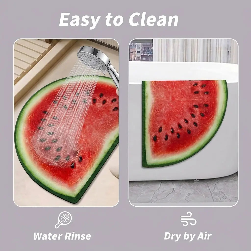 1pc Bathroom Rug Mat, Extra Soft Absorbent Premium Bath Rug Fruit Series, Non-Slip Comfortable Bath Mat for Bathroom Floor, Sink, Bathtub, Shower Room, Christmas Decoration Christmas Gift