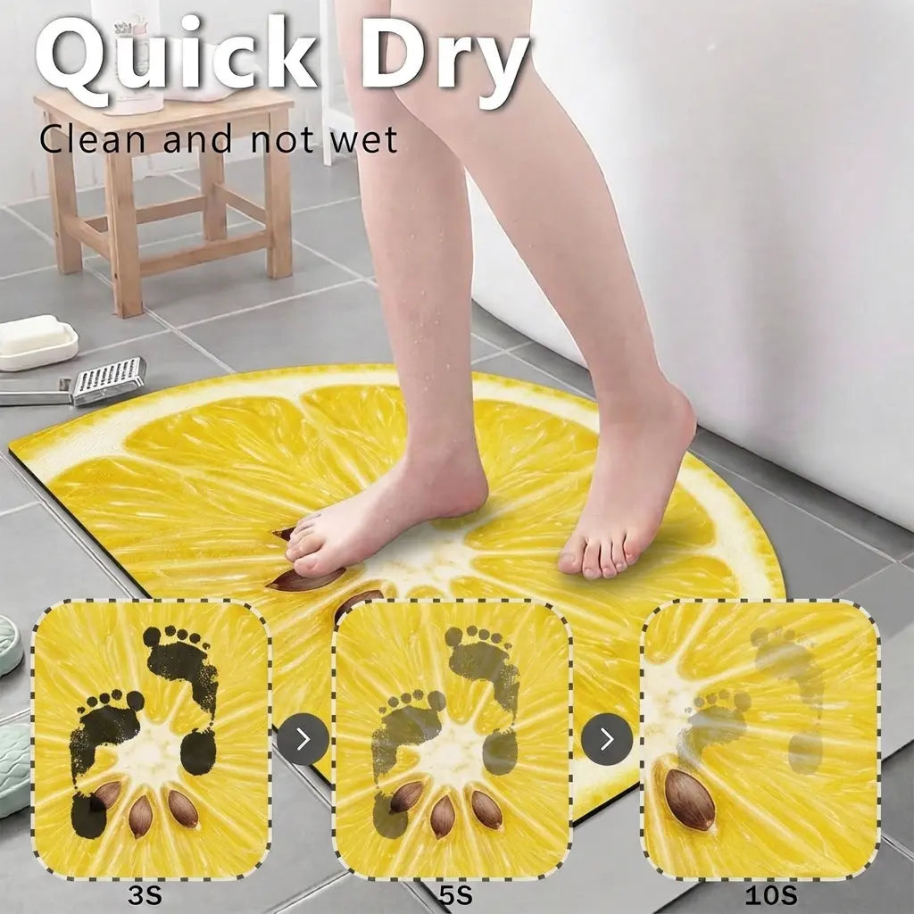 1pc Bathroom Rug Mat, Extra Soft Absorbent Premium Bath Rug Fruit Series, Non-Slip Comfortable Bath Mat for Bathroom Floor, Sink, Bathtub, Shower Room, Christmas Decoration Christmas Gift