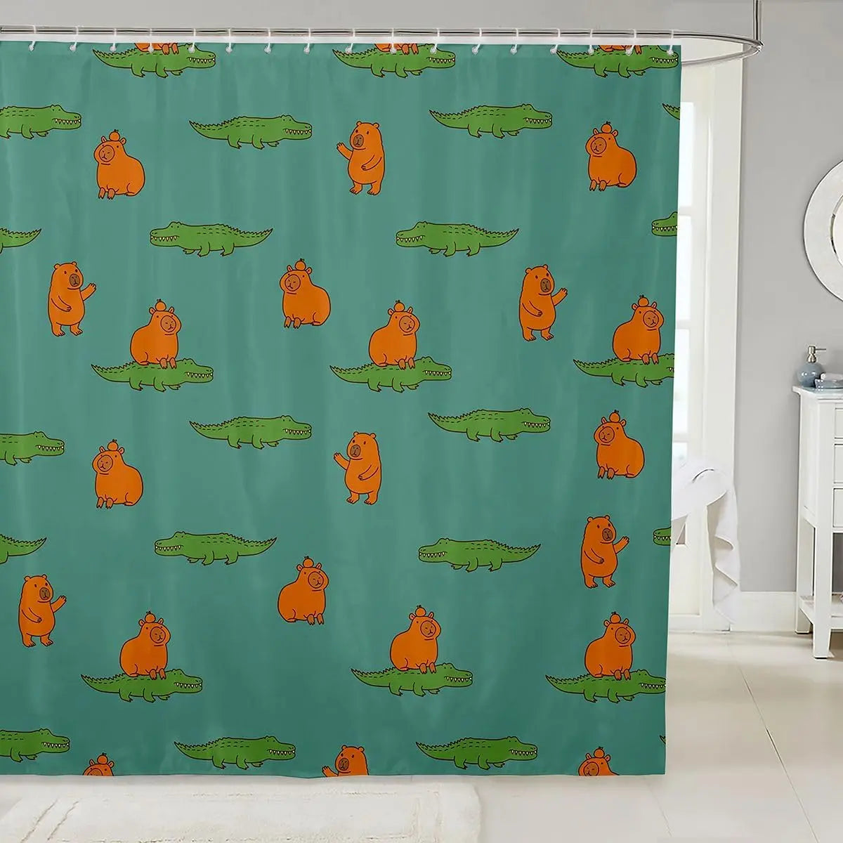 Feelyou Fun Bow Tie Bow Pink Cute Goose Shower Curtain, 1-Piece Waterproof Polyester Bathroom Accessory, for Gym, School Bathtub Stall, 72"x72" Home Bathroom Decor