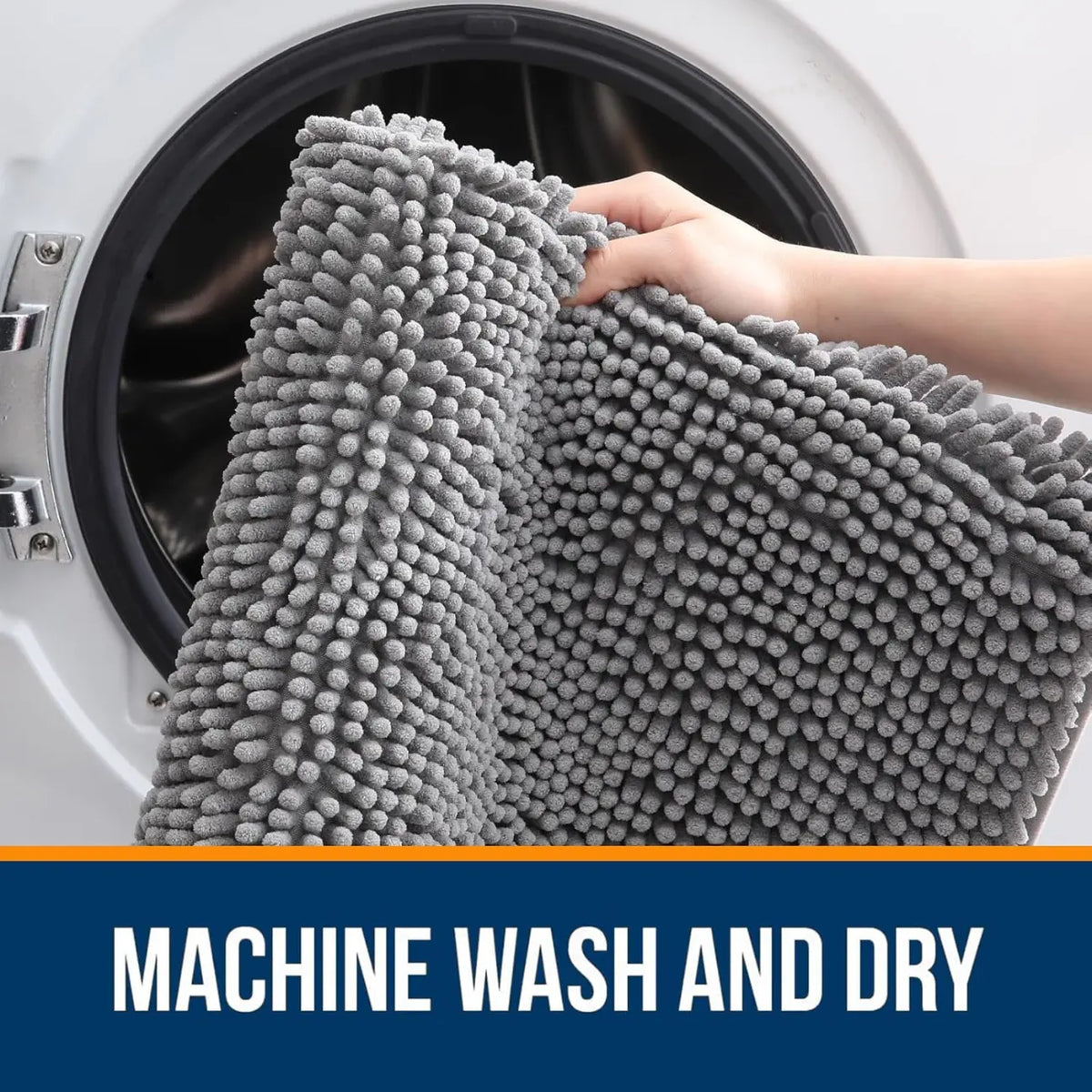 Bathroom Rugs 30x20, Extra Soft Absorbent Chenille Bath Rugs, Rubber Backing Quick Dry