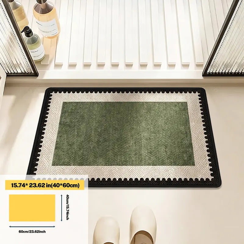 Bathroom Mat, Breathable Quick-Dry Fiber, Non-Slip Bottom, Suitable for Bathrooms and Laundry Areas