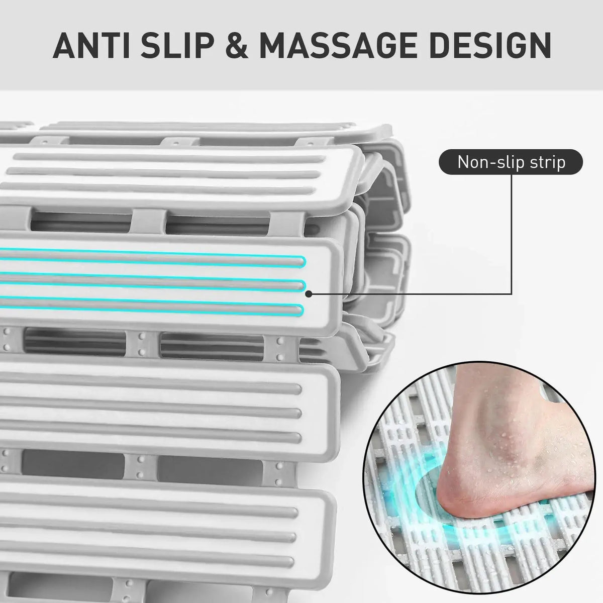 Non-slip Bath Mat, 1 Count Floor Mat with Suction Cup, Bathroom Mat, Bathroom Accessories, Home Supplies, Bath Tub Mat Non Slip, Non Slip Bath Mat For Tub