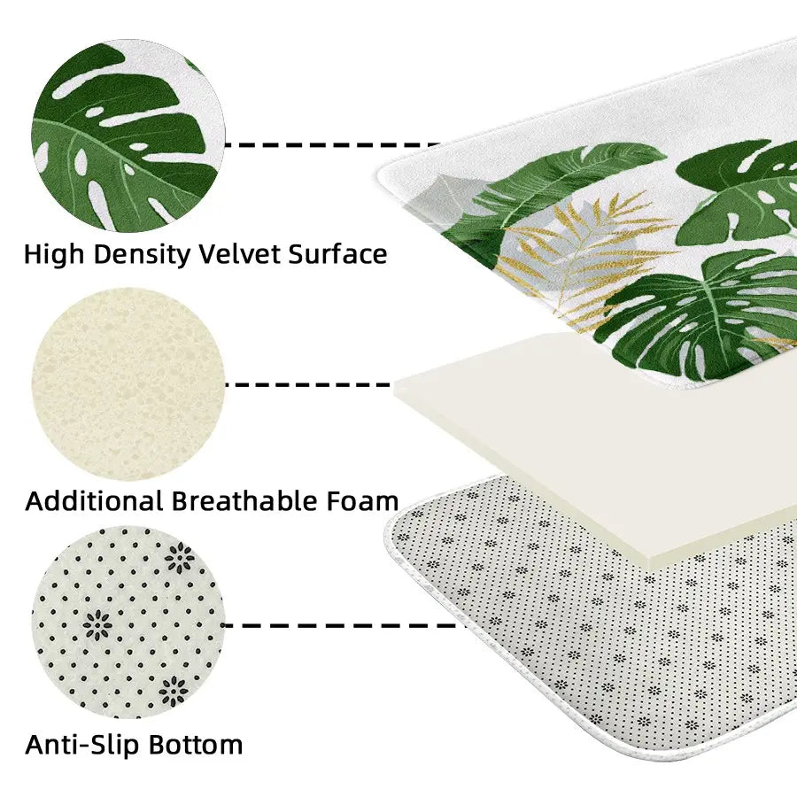 [Popular Choice] 1pc/4pcs, bathroom curtains shower, bathroom set, shower curtain set, shower curtains, Boho Shower Curtains For Bathroom, bathroom rug, bathroom mat, Monstera pattern, tropical plant themed decoration, with 12 hooks.