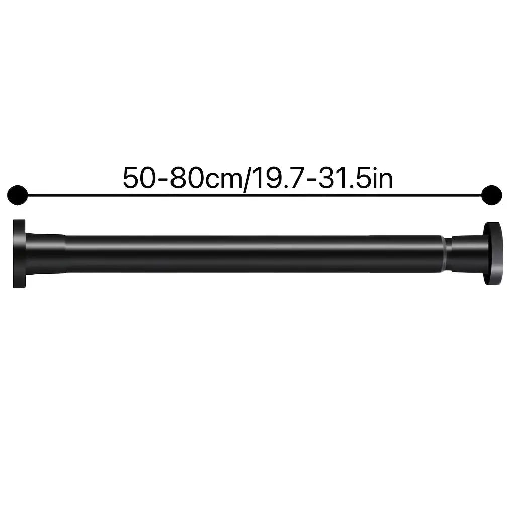 Straight No-Drill Adjustable Telescopic Closet/Shower Hanging Rod, 19.7-31.5 in Load-Bearing Adjustable Pole with Stable Load Support for Wardrobe Clothing Storage, Shower Curtain Dividers
