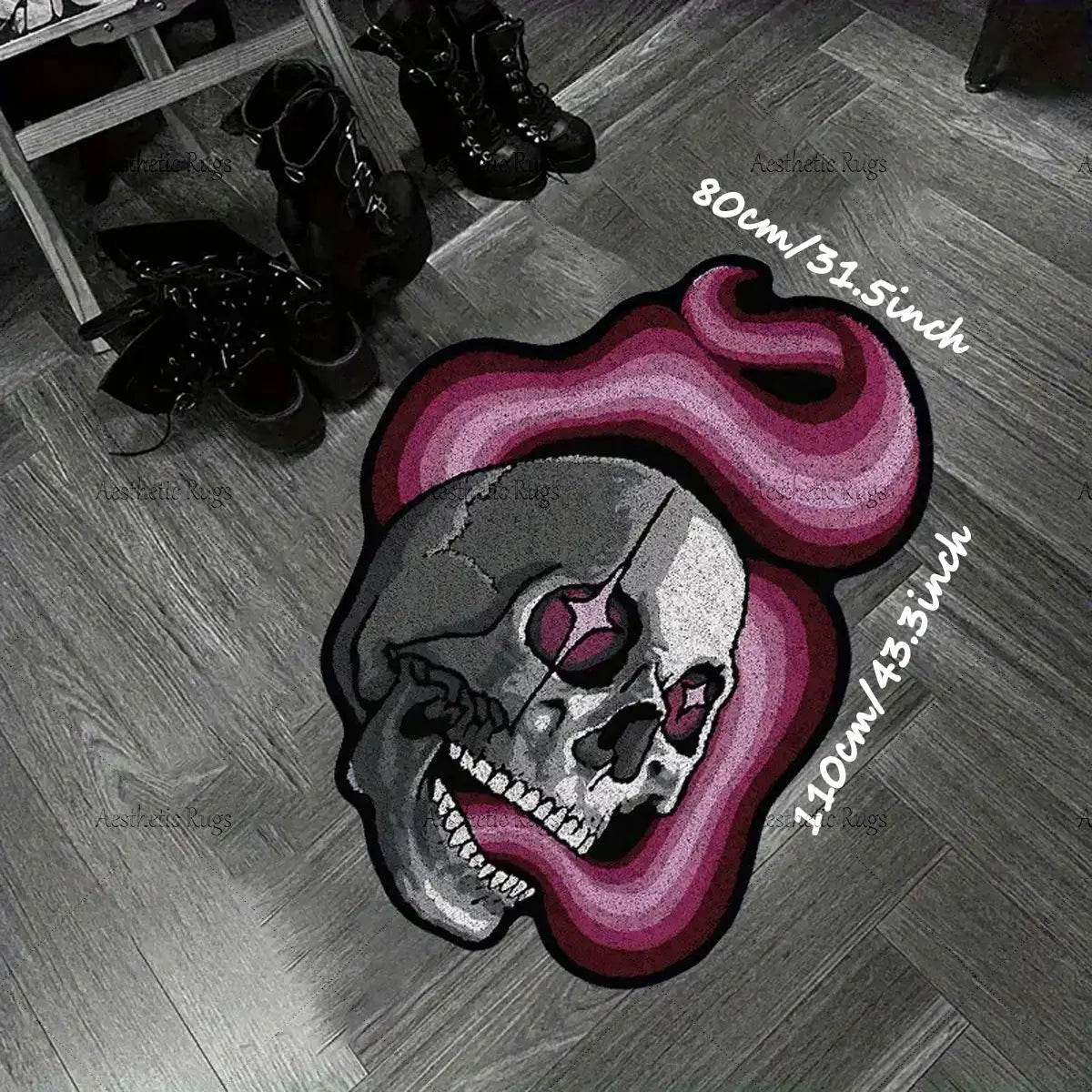 Gothic Skull Bath Mat Plush Rug, Bathroom Mats, Bathroom Rugs, Halloween Horror Style Carpet, Comfortable Bathroom Bedroom Floor Mat, Soft Bathroom Mat, Water Absorbent Bathmat, Bath Matts for Bathroom