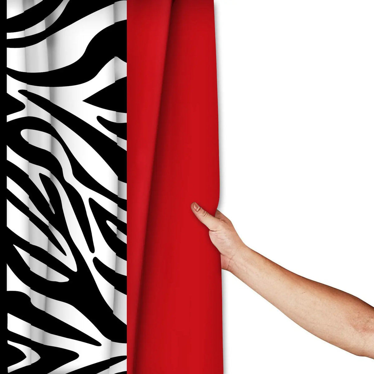 LVRLVR 4Pcs Leopard Zebra Print Bold Animal Print Multi-Color Bathroom Shower Curtain Set 70.8×70.8 Inch
