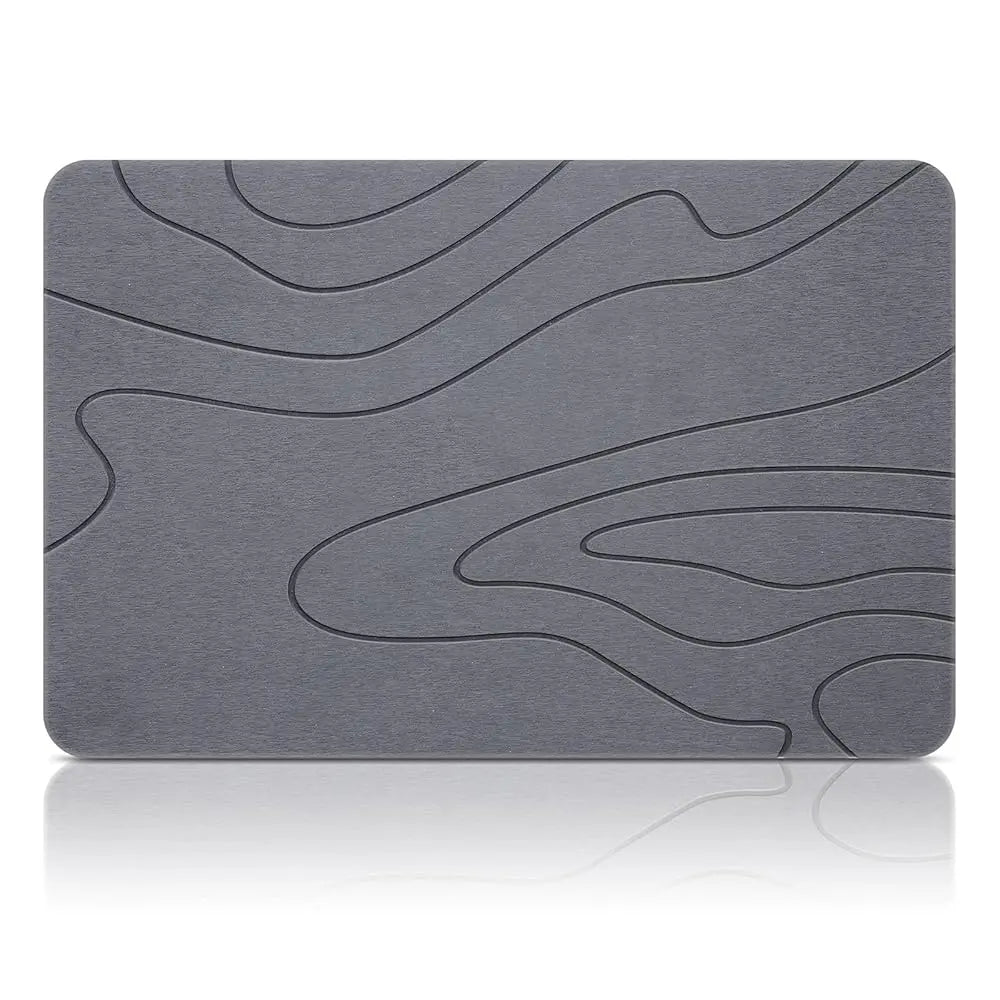 Rectangle Mineral Diatomite Bath Mat - 23.6"x15.4" Ultra Absorbent, Non-Slip, Quick Drying Bath Mat for Tub, Wetroom Bathrooms, Easy to Clean Home Decor Bathroom Accessory Home Essential