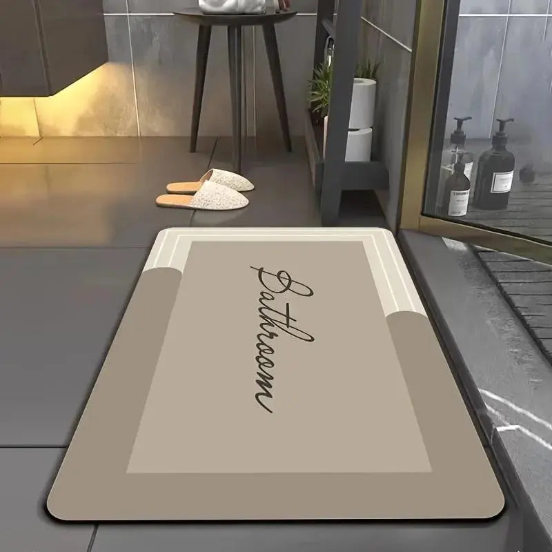 Super Absorbent Diatomaceous Earth Bath Mat, Anti-Slip Fast Drying Shower Mat, Easy Clean Bathroom Kitchen Floor Door Mat, Water Absorbent Mat, Bath Mat Non Slip