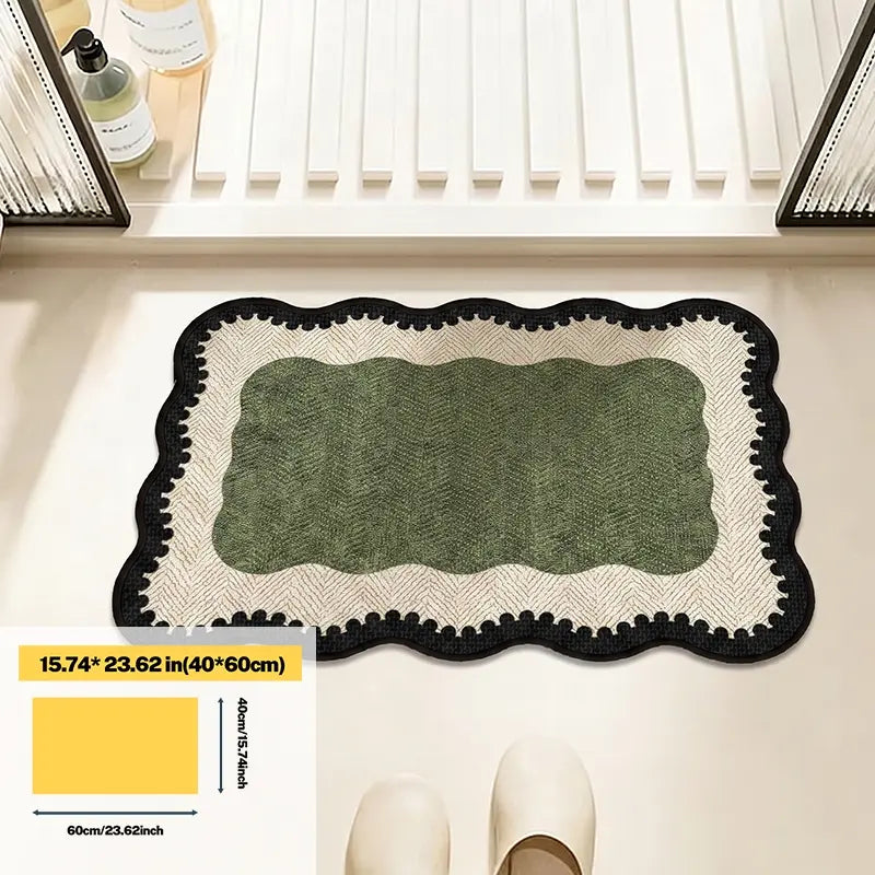 Bathroom Mat, Breathable Quick-Dry Fiber, Non-Slip Bottom, Suitable for Bathrooms and Laundry Areas