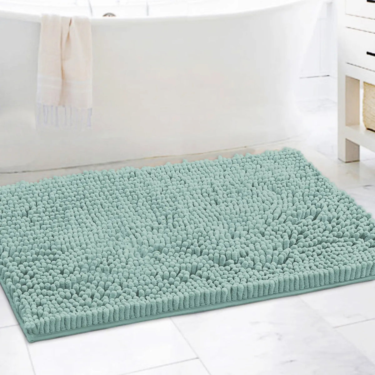 H.VERSAILTEX Bathroom Rugs Bath Mats for Bathroom Non Slip Luxury Chenille Bathroom Runner Rug Extra Soft and Absorbent Shaggy Rugs Washable Dry Fast Area Carpet Mats tiktokshopspringglowup Non Slip Microfiber Home Goods