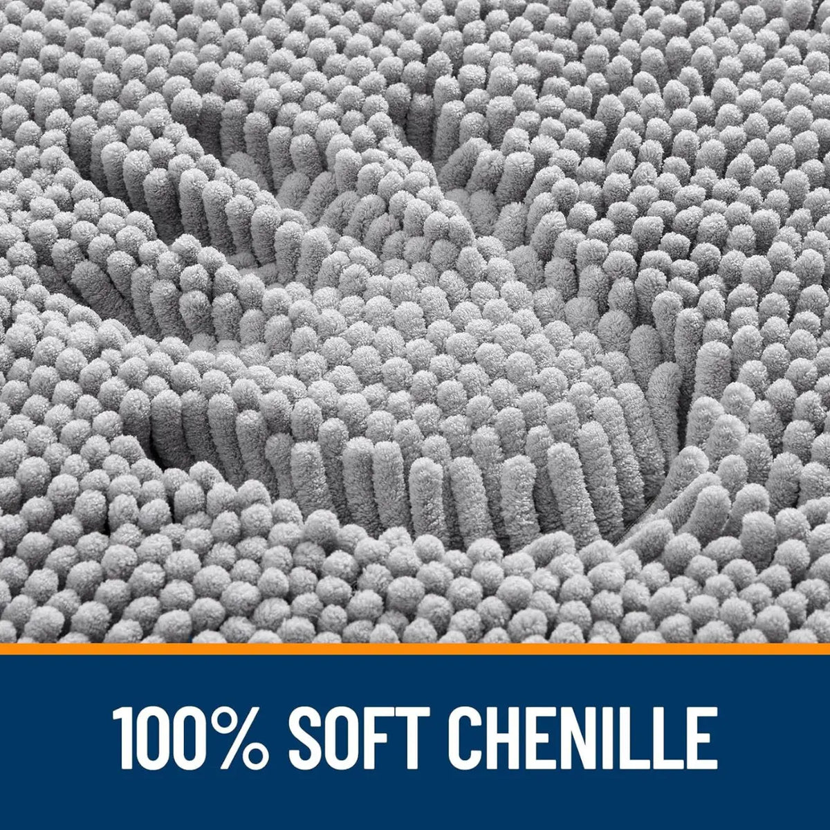 Bathroom Rugs 30x20, Extra Soft Absorbent Chenille Bath Rugs, Rubber Backing Quick Dry