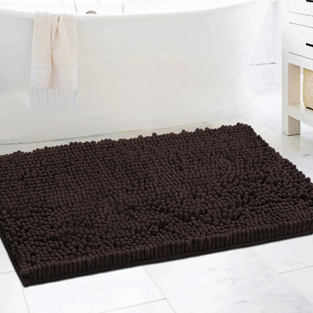 H.VERSAILTEX Bathroom Rugs Bath Mats for Bathroom Non Slip Luxury Chenille Bathroom Runner Rug Extra Soft and Absorbent Shaggy Rugs Washable Dry Fast Area Carpet Mats tiktokshopspringglowup Non Slip Microfiber Home Goods
