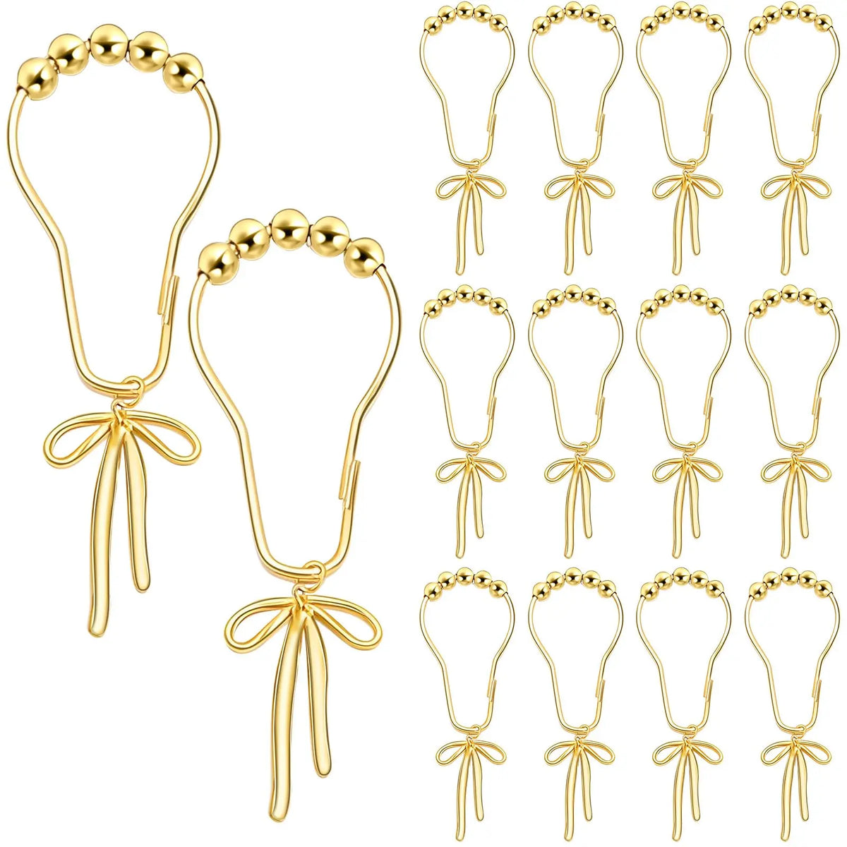 12Pcs Highland Cow Shower Curtain Hooks, Rustproof Stainless Steel Smooth Glide, Farmhouse Western Bathroom Decor for Rustic Home Guest Bath, Cute Cow Lover Gift Fall Halloween