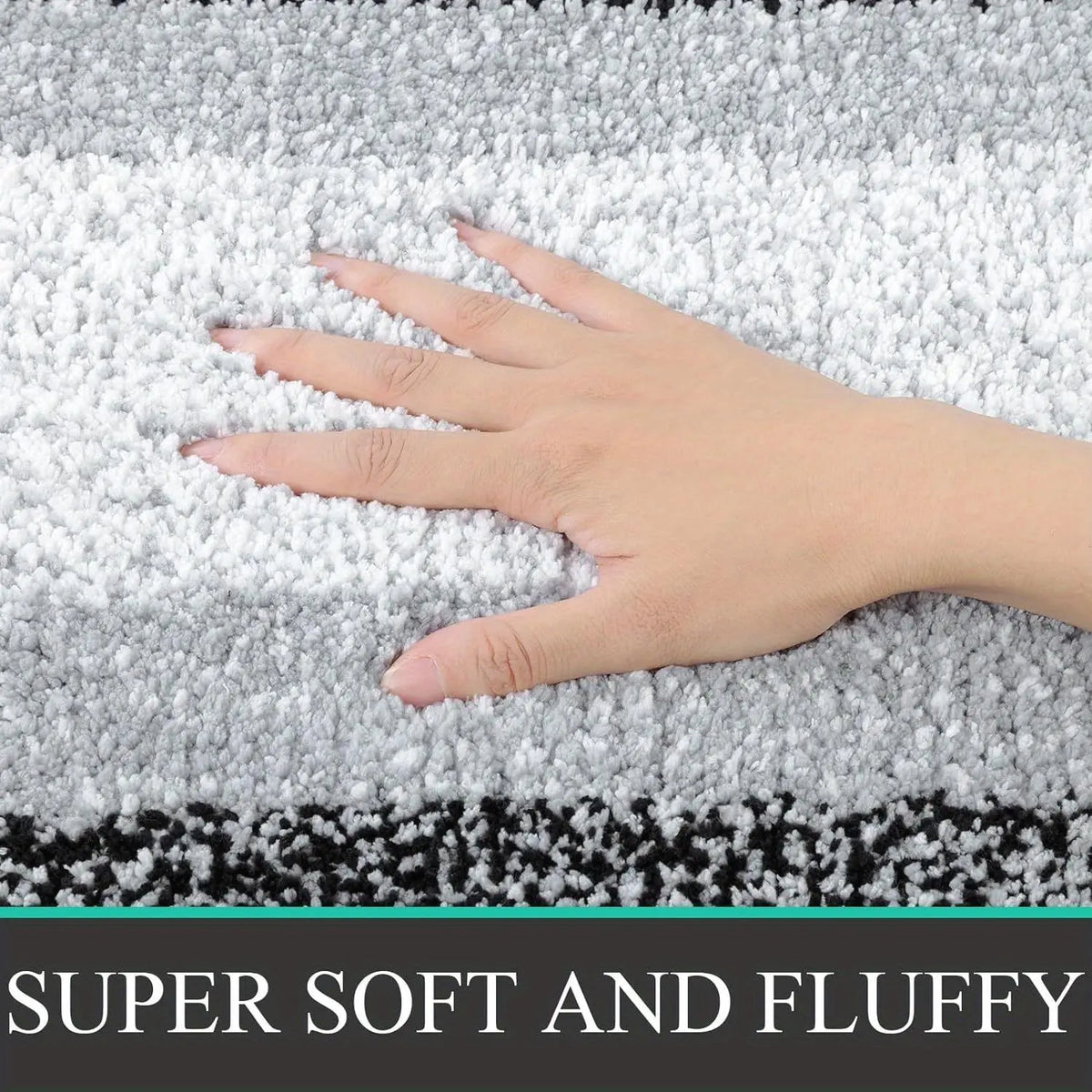 Home Bathroom 2-Piece Rug Set - Non-Slip Plush Microfiber Bath Mat, U-Shaped Toilet Mat, Absorbent Machine-Washable Supply