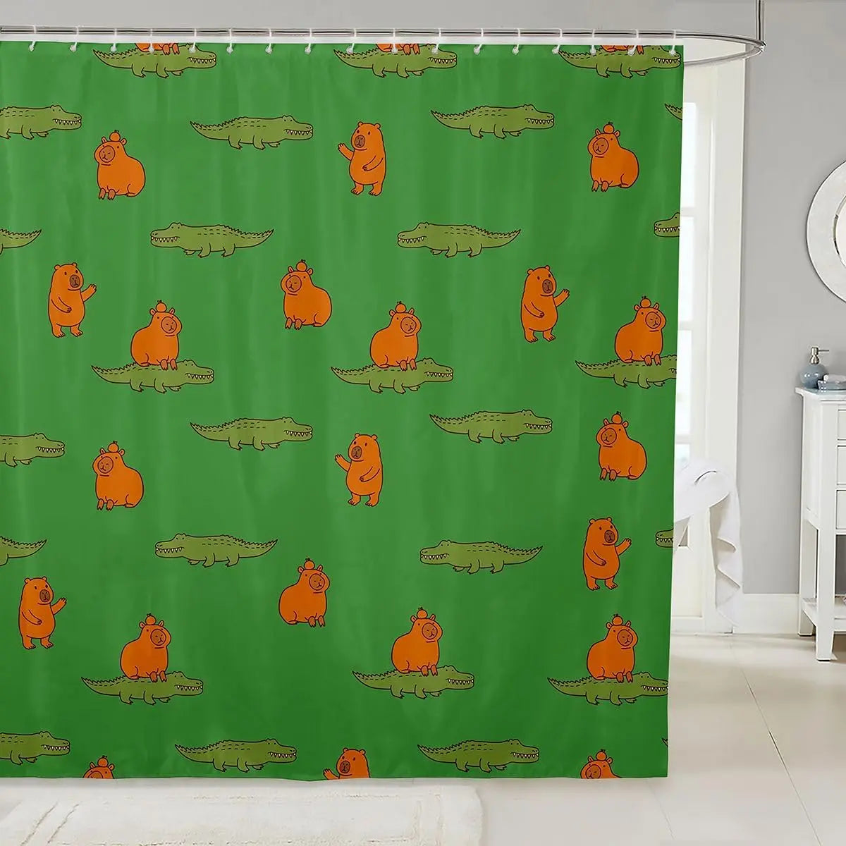 Feelyou Fun Bow Tie Bow Pink Cute Goose Shower Curtain, 1-Piece Waterproof Polyester Bathroom Accessory, for Gym, School Bathtub Stall, 72"x72" Home Bathroom Decor