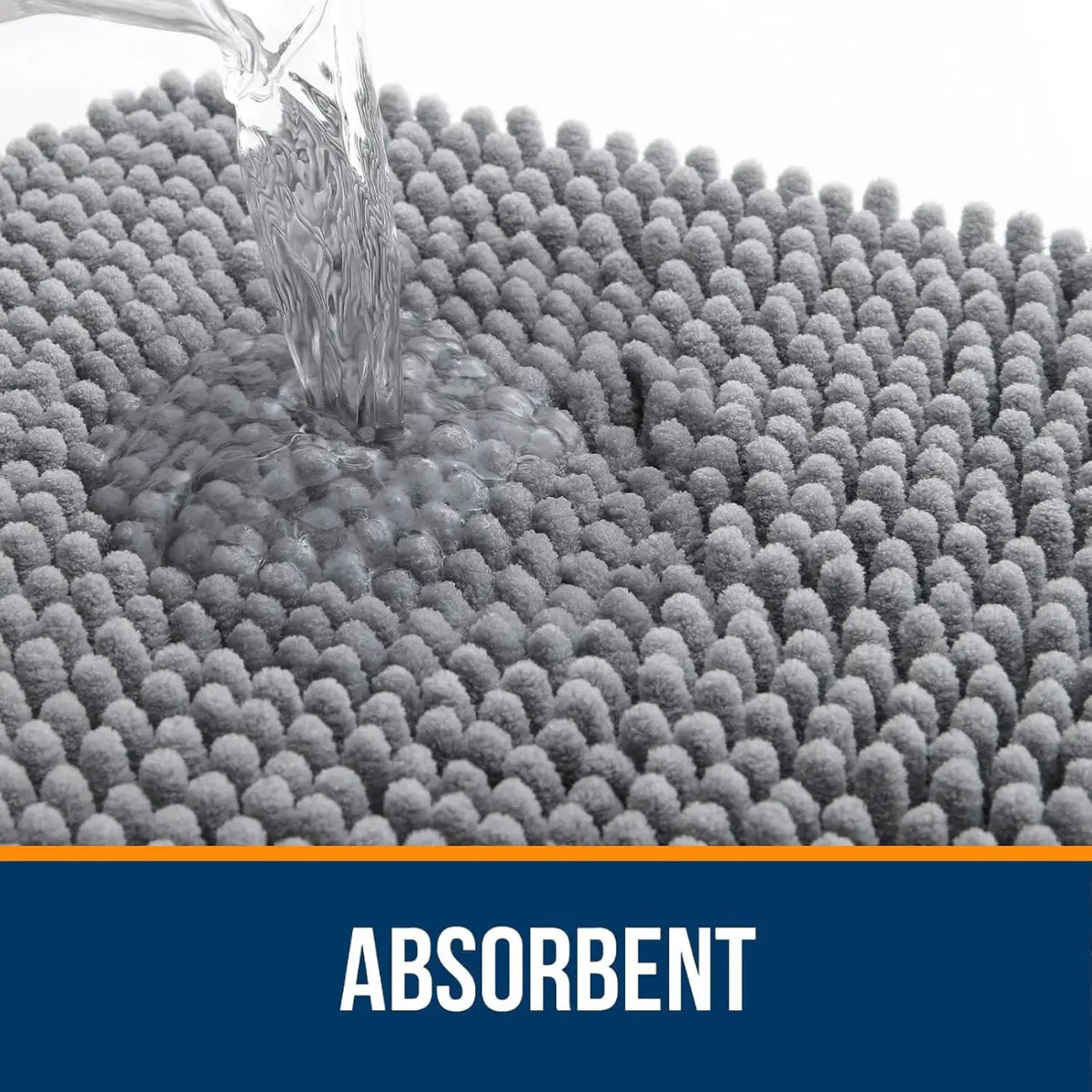 Bathroom Rugs 30x20, Extra Soft Absorbent Chenille Bath Rugs, Rubber Backing Quick Dry