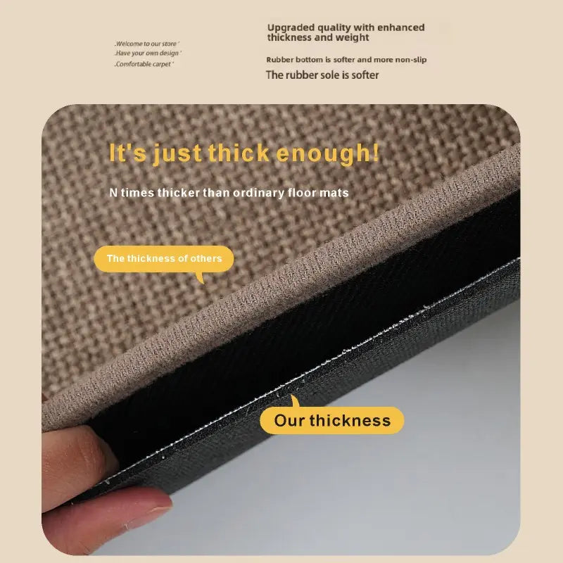 3-Piece Set, Linen-Texture Bathroom Mat, 0.3 in Thickness,Absorbent Quick-Dry Foot Mat, Rubber Anti-Slip Bottom, Home Decor, Premium Faux Linen Door Mat, Suitable For Kitchen, Bathroom, Sink, Toilet Mat, Bedroom, Living Room, Guesthouse, Hotel, Etc. outdo