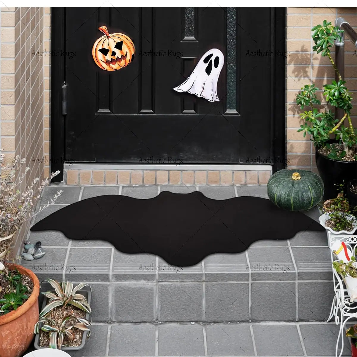 Dark Style Bat Bath Mat, Bathmat, Soft Bathroom Mat, Halloween Theme Bedroom Decor Long Strip Carpet, Cool Reflective Fabric Wear-Resistant Easy Clean Rug, Bathroom Rug Set, Bath Mats For Bathroom, Bath Rugs For Bathroom, Bathmats For Bathroom