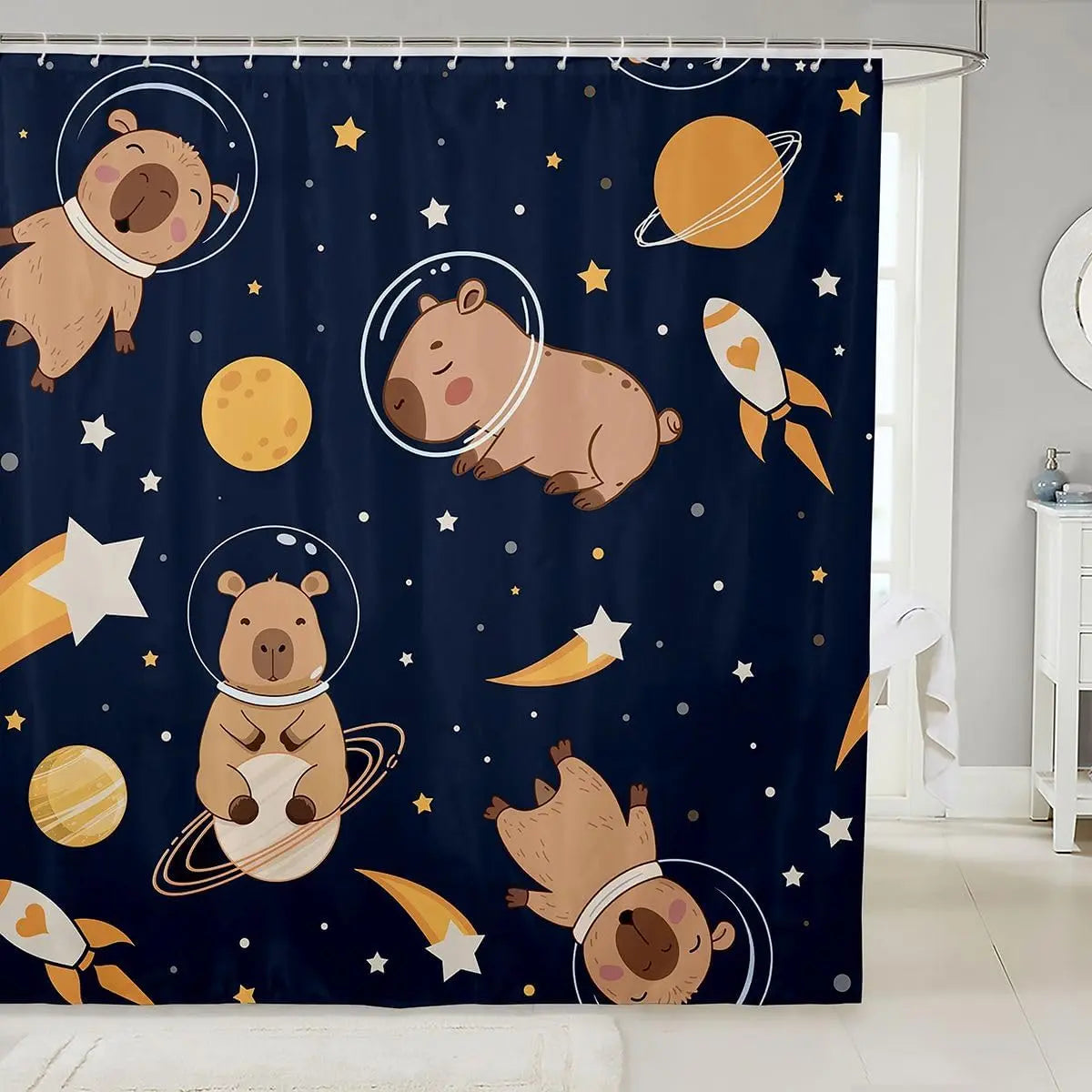 Feelyou Fun Bow Tie Bow Pink Cute Goose Shower Curtain, 1-Piece Waterproof Polyester Bathroom Accessory, for Gym, School Bathtub Stall, 72"x72" Home Bathroom Decor