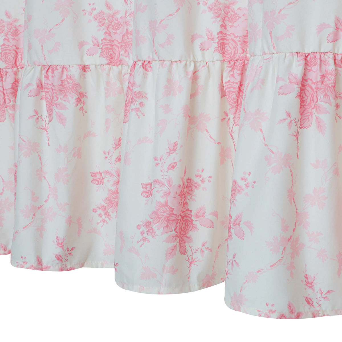 Yrztrk Retro Flower Polyester Shower Curtain with Ruffle, Handcrafted Big Bow Tie, 12 Hooks - Waterproof, Quick-Drying, Machine-Washable Decorative House Decor for Master Bathroom,sohochic
