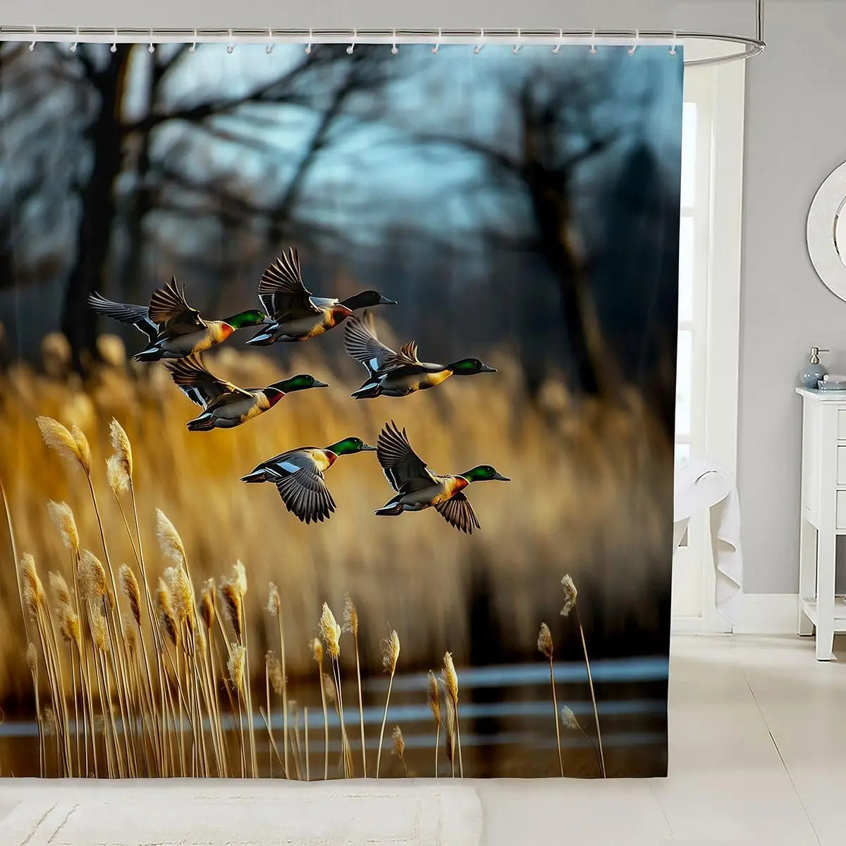 Feelyou Fun Bow Tie Bow Pink Cute Goose Shower Curtain, 1-Piece Waterproof Polyester Bathroom Accessory, for Gym, School Bathtub Stall, 72"x72" Home Bathroom Decor