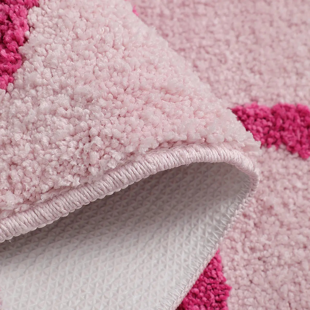 Bold Pink Humor Rectangle Bath Mat - Fun Get Naked Art Novelty Print Bathroom Decor, 32"x20" Non-Slip, Machine Washable, Soft Absorbent for Bathroom Floor, Tub,sohochic