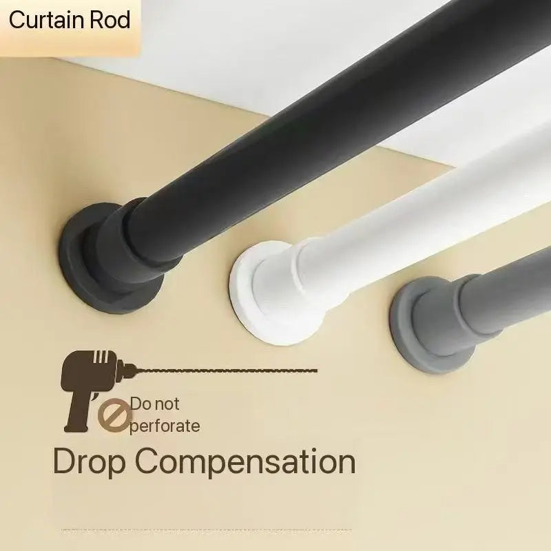 Straight No-Drill Adjustable Telescopic Closet/Shower Hanging Rod, 19.7-31.5 in Load-Bearing Adjustable Pole with Stable Load Support for Wardrobe Clothing Storage, Shower Curtain Dividers