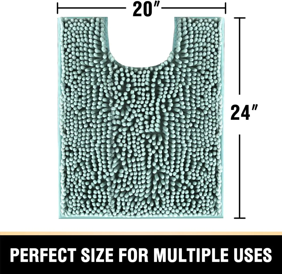 H.VERSAILTEX Bathroom Rugs Bath Mats for Bathroom Non Slip Luxury Chenille Bathroom Runner Rug Extra Soft and Absorbent Shaggy Rugs Washable Dry Fast Area Carpet Mats tiktokshopspringglowup Non Slip Microfiber Home Goods