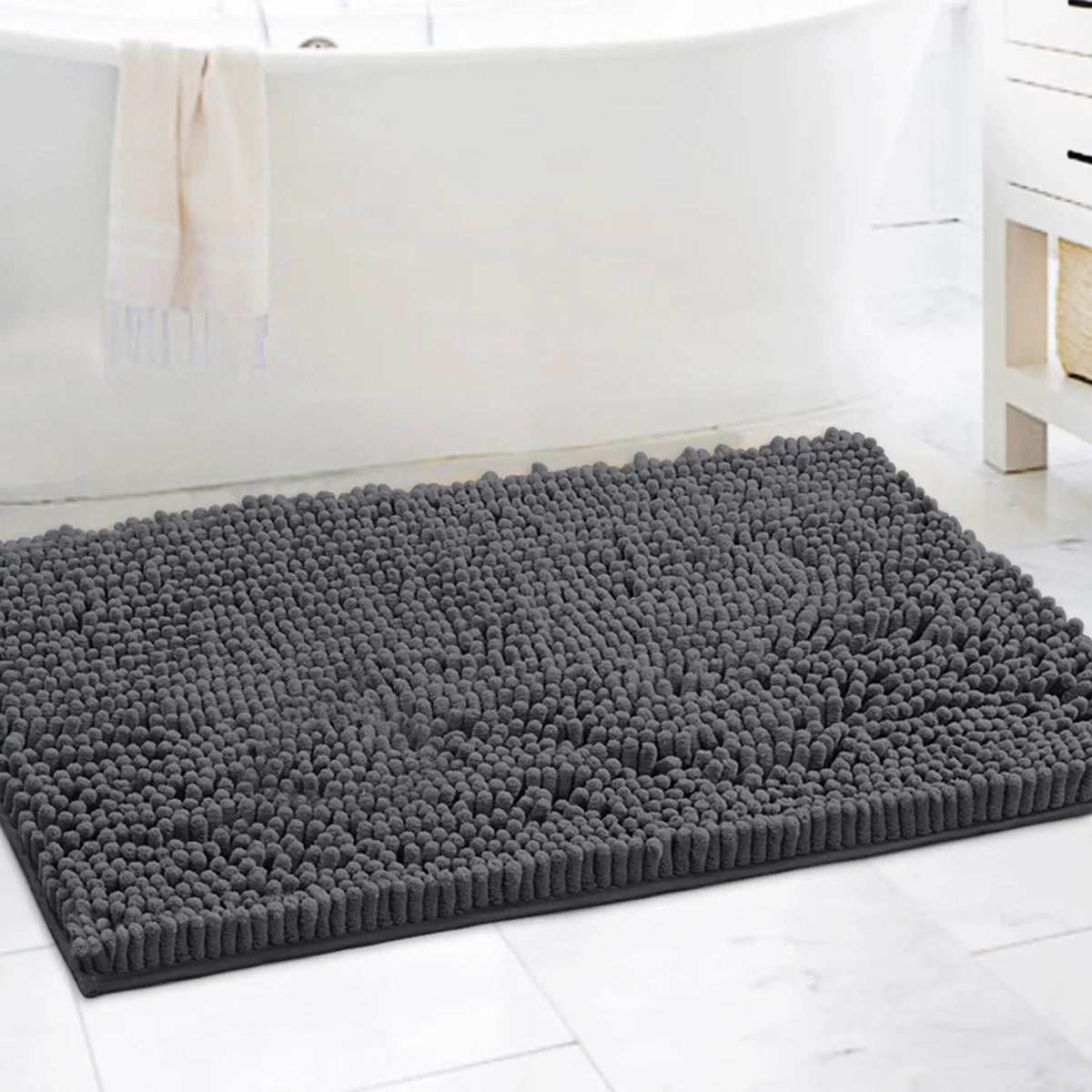 H.VERSAILTEX Bathroom Rugs Bath Mats for Bathroom Non Slip Luxury Chenille Bathroom Runner Rug Extra Soft and Absorbent Shaggy Rugs Washable Dry Fast Area Carpet Mats tiktokshopspringglowup Non Slip Microfiber Home Goods